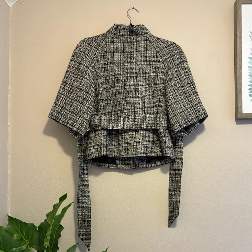 The Limited Black and White Tweed Cropped Blazer - Picture 6 of 12